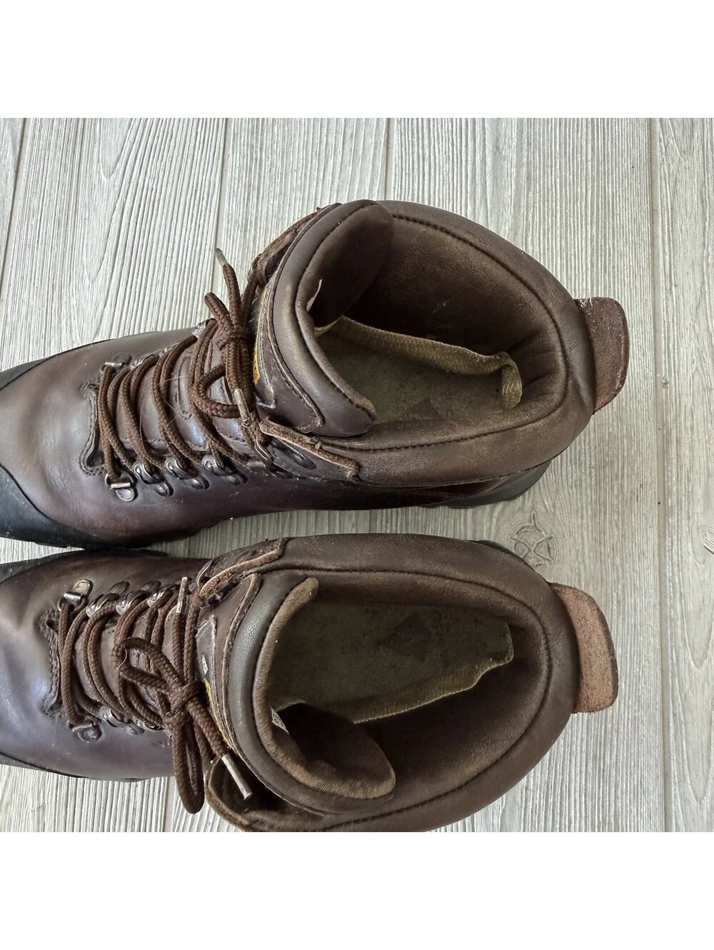 Vasque Mens Hiking Boots 12 Wide Gore-Tex Leather Vibram Waterproof Brown Trail